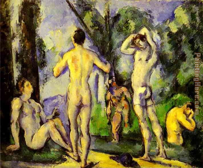 Bathers in the Open Air painting - Paul Cezanne Bathers in the Open Air art painting